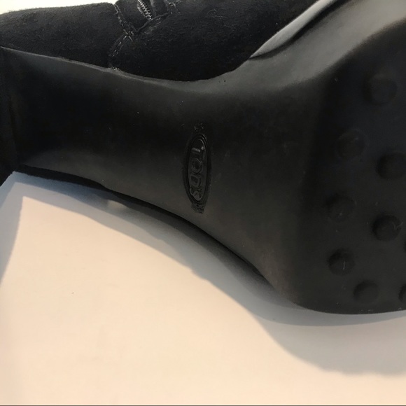 Tod’s Black Suede Platform Ankle Boots - Picture 8 of 11
